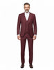 Burgundy Classic 3 Piece Men's Suit