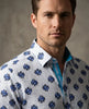 Electric Blue Floral Print Shirt
