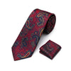 Men's Dark Blue Paisley Tie and Pocket Square Set KR 228