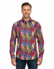 Colourful Print Men's Shirt with Matching Handkerchief