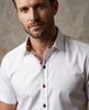 White Plain Colourful Buttons Short Sleeve Shirt