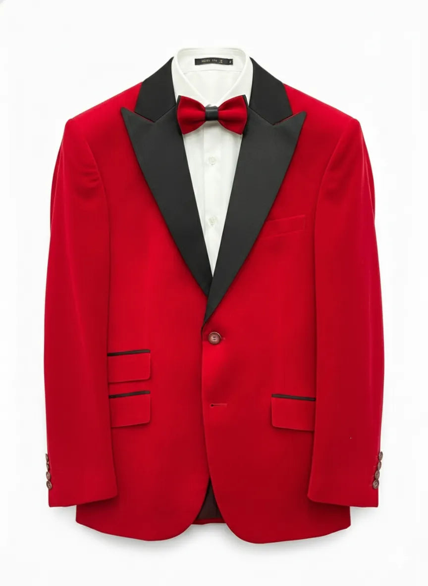 Red Velvet Feel Plain Blazer