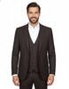 Grey Wool Classic Plain 3 Piece Men's Suit