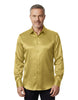 Khaki Shiny Plain Satin Classic Men’s Shirt