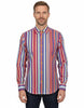 Colorful Stripe Print Shirt with Matching Handkerchief