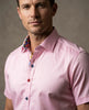 Pink Plain Colourful Buttons Short Sleeve Shirt
