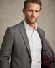 Grey Pure Wool Classic Plain 3 Piece Men's Suit