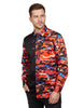 Black Abstract Paint Splatter Print Shirt