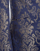 Gold Paisley Printed Men's Blazer-Makrom