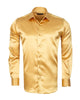 Gold Satin Plain Satin Classic Men’s Shirt-Makrom