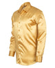 Gold Satin Plain Satin Classic Men’s Shirt-Makrom