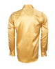 Gold Satin Plain Satin Classic Men’s Shirt-Makrom