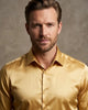 Gold Satin Plain Satin Classic Men’s Shirt