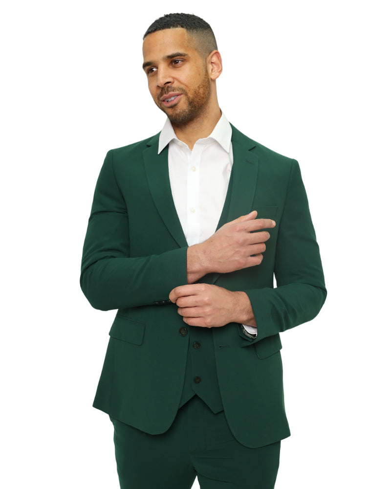 Green Flora Classic 3 Piece Men's Suit-Makrom