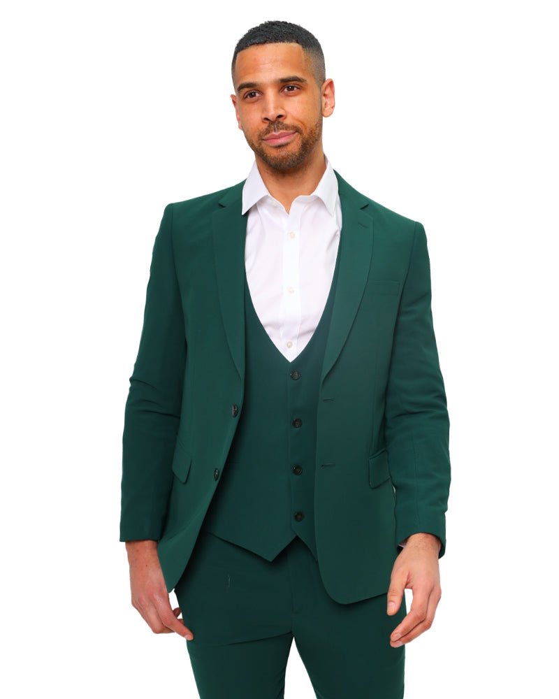 Green Flora Classic 3 Piece Men's Suit-Makrom