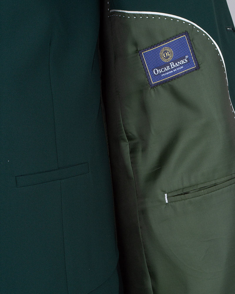 Green Flora Classic 3 Piece Men's Suit-Makrom