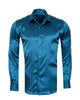 Green Flora Plain Satin Classic Men’s Shirt-Makrom