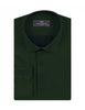 Green Flora Twill Classic Single Cuff Shirt-Makrom