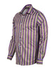 Green Pastel Neon Striped Men's Shirt-Makrom