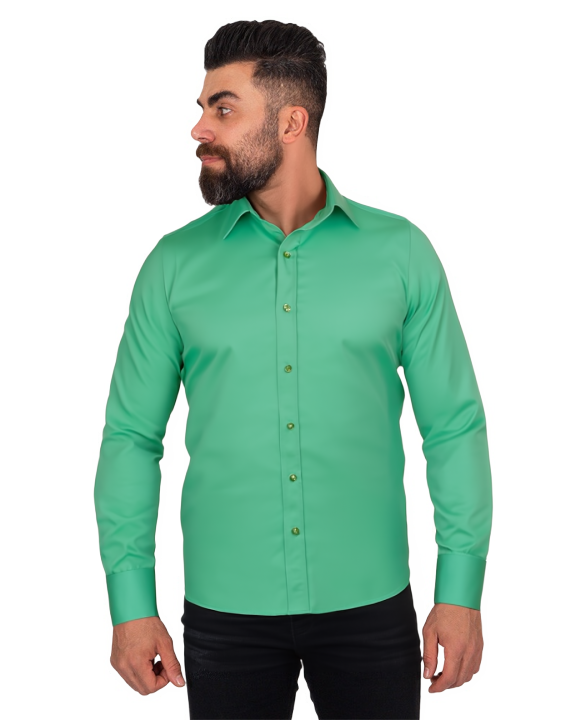 Green Shirt - Green Men Shirts Makrom Green Shirt - Green Men Shirts Makrom