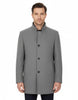 Grey Men's Overcoat with Removable Inner Layer-Makrom