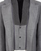 Grey Men's Overcoat with Removable Inner Layer-Makrom