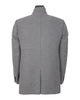 Grey Men's Overcoat with Removable Inner Layer-Makrom