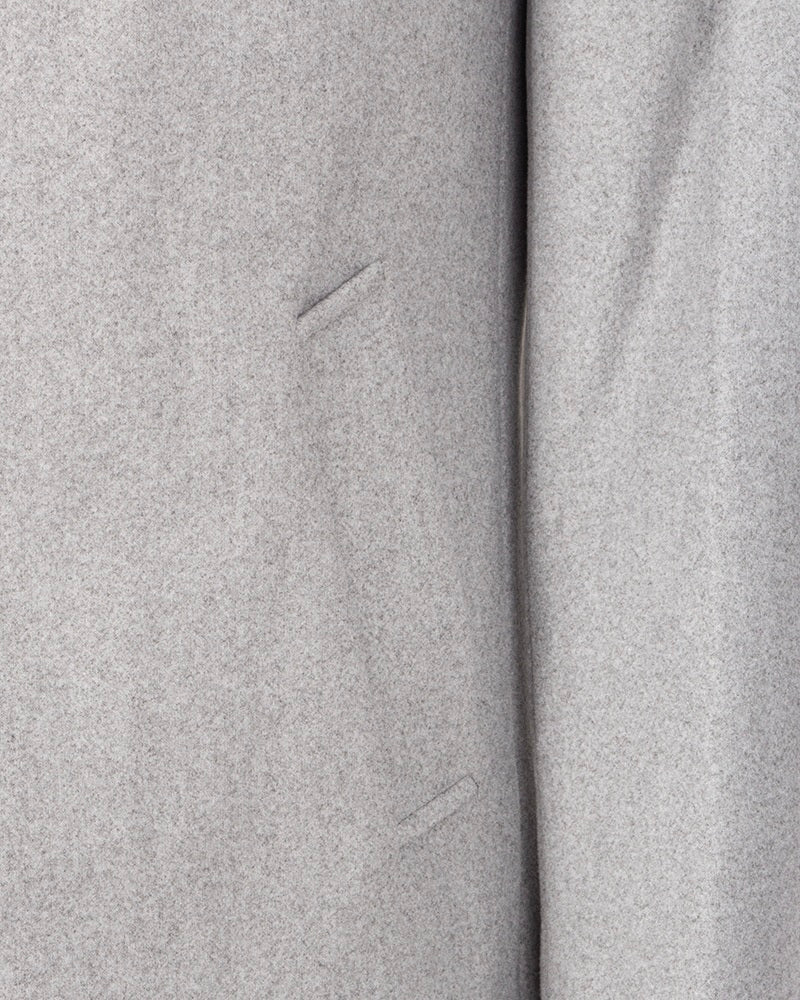 Grey Overcoat with Removable Quilted Inner Layer-Makrom