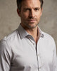 Grey Plain Double Cuff Shirt