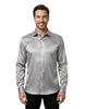 Grey Plain Satin Classic Men’s Shirt-Makrom