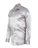 Grey Plain Satin Classic Men’s Shirt-Makrom