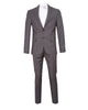 Grey Pure Wool Classic Plain 3 Piece Men's Suit-Makrom