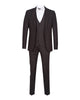 Grey Wool Classic Plain 3 Piece Men's Suit-Makrom