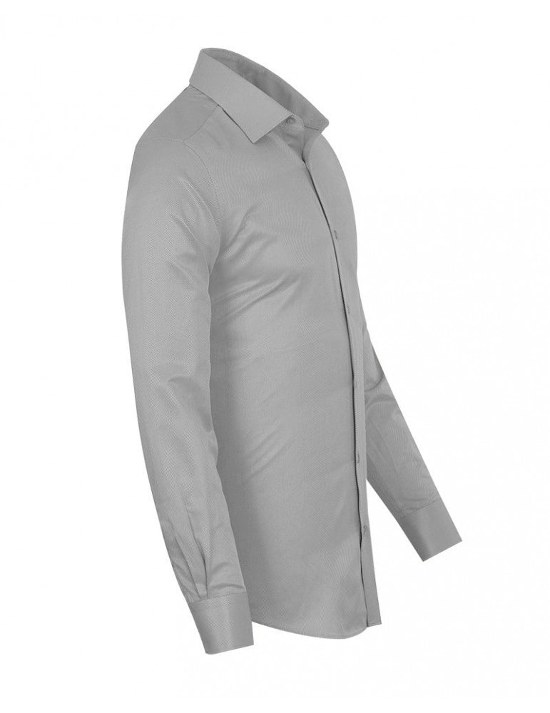 Grey Twill Classic Single Cuff Shirt