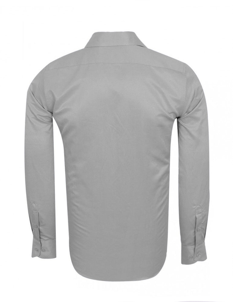 Grey Twill Classic Single Cuff Shirt