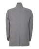 Grey Men's Overcoat with Removable Inner Layer
