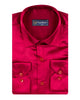 Burgundy Plain Satin Classic Men’s Shirt