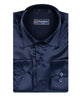 Dark Blue Shiny Plain Satin Classic Men’s Shirt