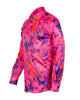 Oscar Banks Premium Satin Bold Abstract Print Dress Shirt