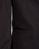Black Tuxedo 3 Piece Suit Contrasting Lapel wtih Beaded Detailing