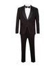 Black Tuxedo 3 Piece Suit Contrasting Lapel wtih Beaded Detailing