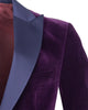 Purple Velvet Feel Plain Blazer