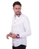Red Gingham Print Collar Men's Shirt