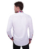 Red Gingham Print Collar Men's Shirt