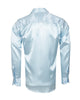 Blue Shiny Plain Satin Classic Men’s Shirt