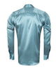 Turquoise Satin Plain Satin Classic Men’s Shirt