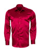 Burgundy Plain Satin Classic Men’s Shirt