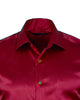 Burgundy Plain Satin Classic Men’s Shirt