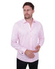 Pink Plain Double Cuff Shirt