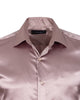 Pink Shiny Plain Satin Classic Men’s Shirt